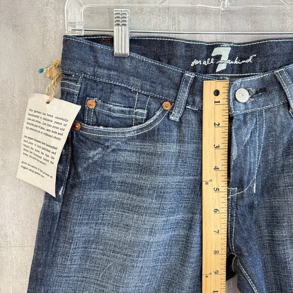 7 Seven For All Mankind Dojo Jeans Womens 27 Flared Swarovski Embellished NWT - Picture 15 of 16